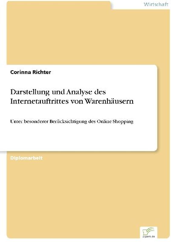 Darstellung und Analyse des Internetauftrittes von Warenhäusern