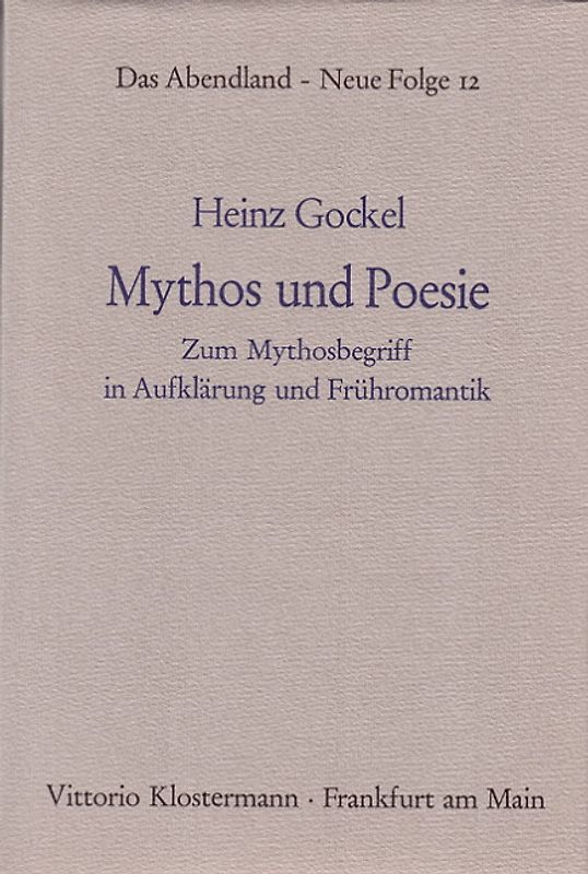Mythos und Poesie