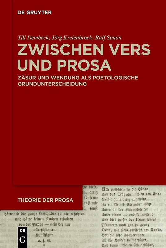 Zwischen Vers und Prosa
