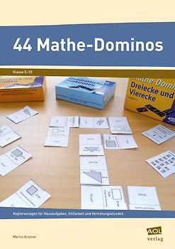 44 Mathe-Dominos. Kopiervorlagen für Hausaufgaben, Stillarbeit und Vertretungsstunden (5. bis 10. Klasse)