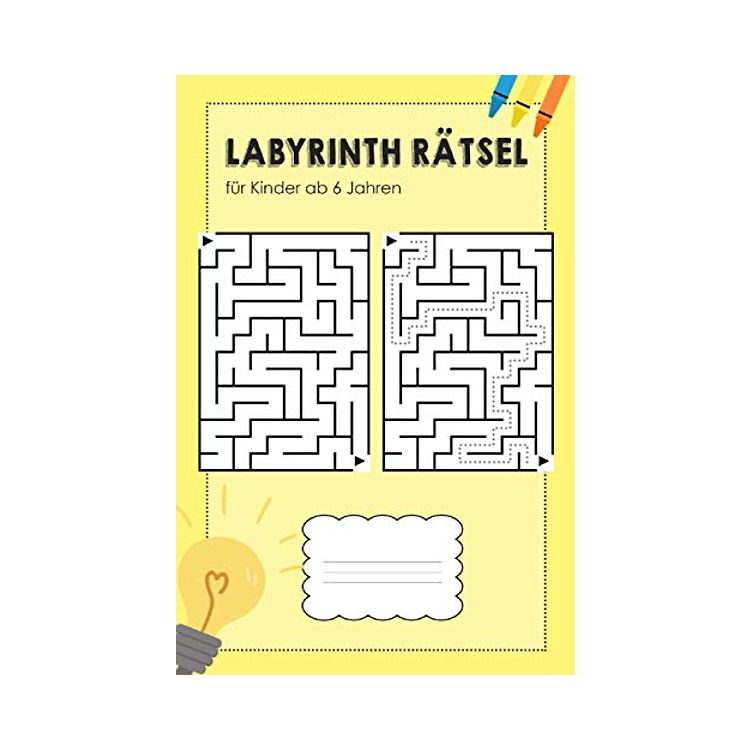 Labyrinth Rätsel für Kinder ab 6 Jahren: 50 Labyrinthe für Kinder ab 6