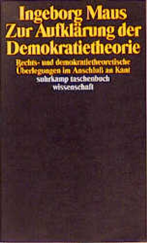 Zur Aufklärung der Demokratietheorie