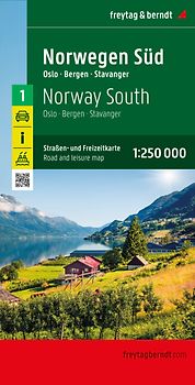 freytag & berndt Straßenkarte Norwegen Süd 1:250.000