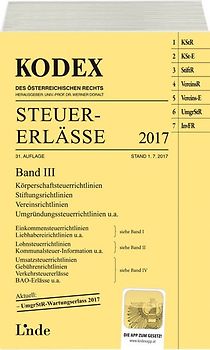 KODEX Steuer-Erlässe 2017 Band III