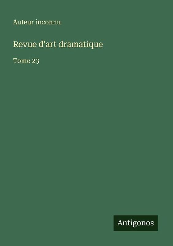 Revue d'art dramatique