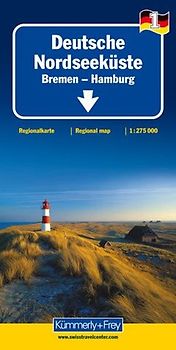 Kümmerly+Frey Regional-Strassenkarte 1 Deutsche Nordseeküste 1:275.000