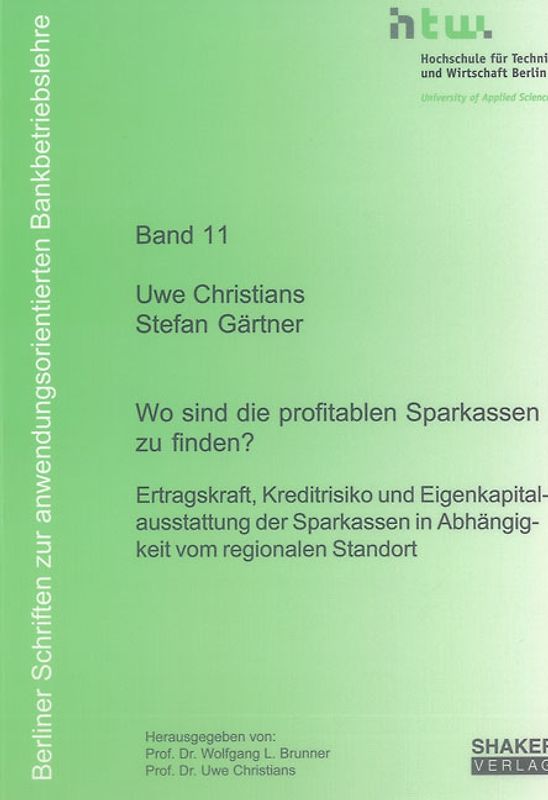 Wo sind die profitablen Sparkassen zu finden?