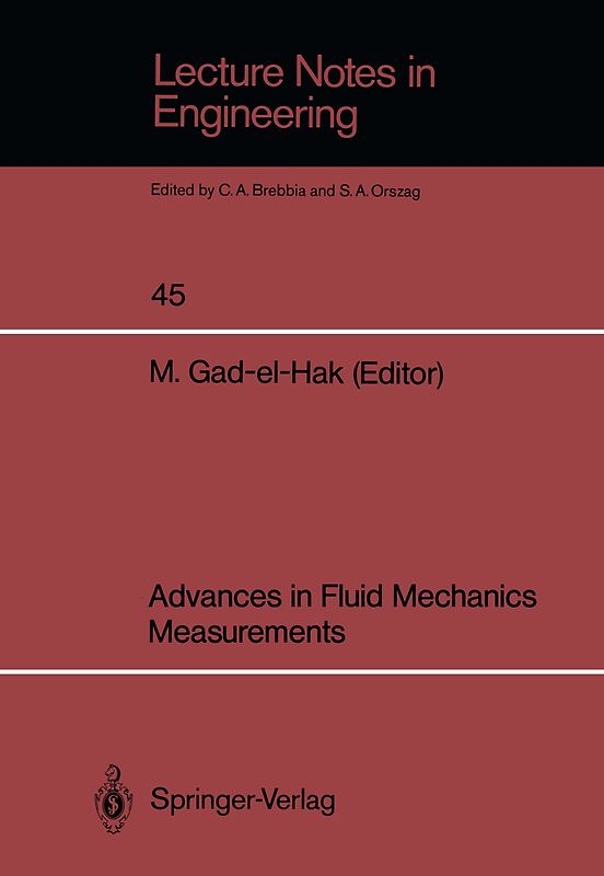 Advances in Fluid Mechanics Measurements