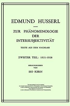 Zur Phänomenologie der Intersubjektivität