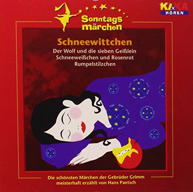 Ki.Ka Sonntagsmärchen: Schneewittchen und 3 weitere Märchen - Hans Paetsch [2 Audio CDs]