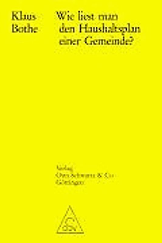 Wie liest man den Haushaltsplan einer Gemeinde?