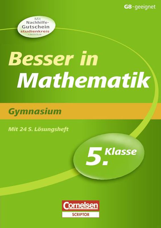 Besser in der Sekundarstufe I - Gymnasium / 5. Schuljahr - Übungsbuch mit separatem Lösungsheft (24 S.)