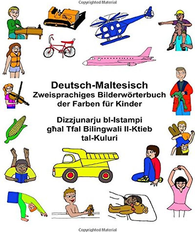 Deutsch-Maltesisch Zweisprachiges Bilderwörterbuch der Farben für Kinder (FreeBilingualBooks.com)