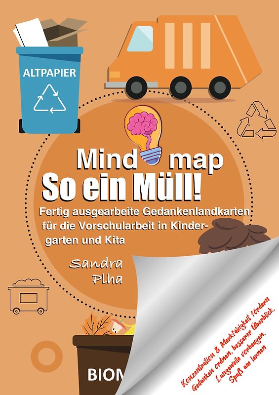 KitaFix-Mindmap So ein Müll! (Fertig ausgearbeitete Gedankenlandkarten für die Vorschularbeit in Kindergarten und Kita)