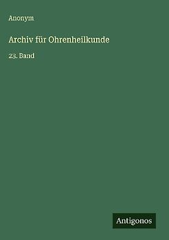 Archiv für Ohrenheilkunde