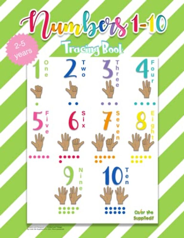 Tracing Book 1-10 Ages 2-5 years (Ages 2-5 years Tracing Books, Band 1)