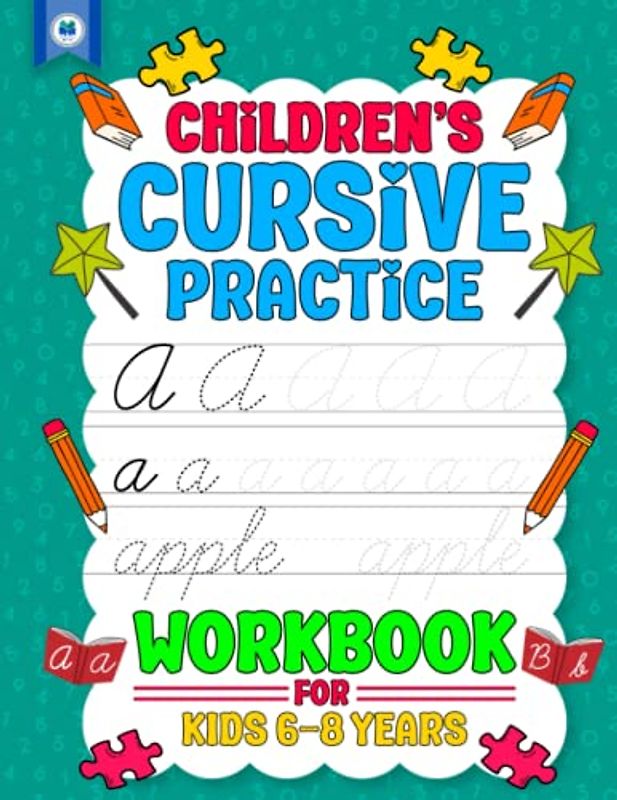 Cursive Practice Workbook for Kids 6-8 Years: Master Cursive Writing with Fun and Engaging Exercises (Blue Bow Books Educational Series: Premium ... for Toddlers and Kids 3-8 years old)