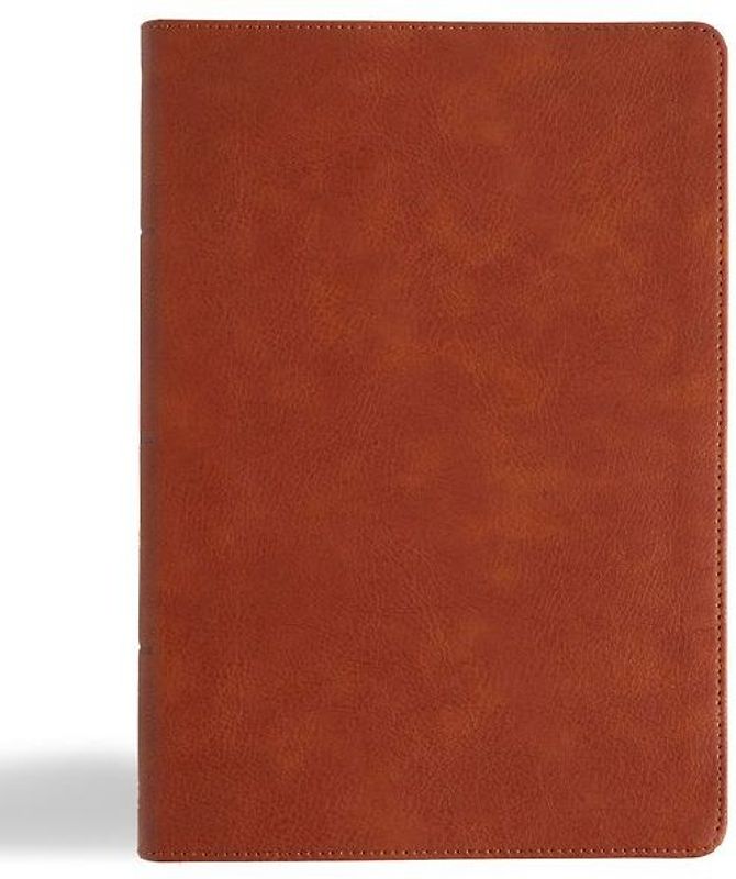 CSB Giant Print Single-Column Bible, Burnt Sienna Leathertouch