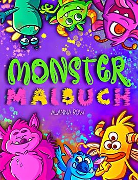 Monster Malbuch: Lustige Monster Malvorlagen für Kinder, 35 einfache Monster für Jungen und Mädchen zum Ausmalen und Entspannen