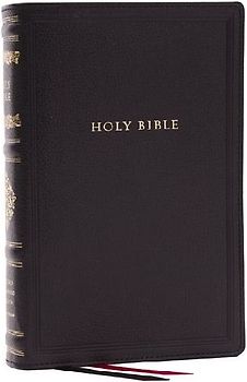 RSV Personal Size Bible with Cross References, Black Genuine Leather, (Sovereign Collection)