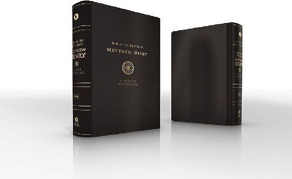 Rvr, Biblia de Estudio Matthew Henry Y Legado Cristiano, Leathersoft, Negro, Interior a DOS Colores, Comfort Print