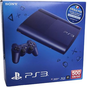 Sony PlayStation 3 super slim 500 GB blau [inkl. Wireless Controller]