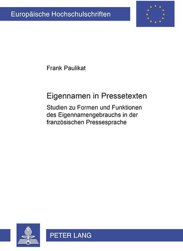 Eigennamen in Pressetexten