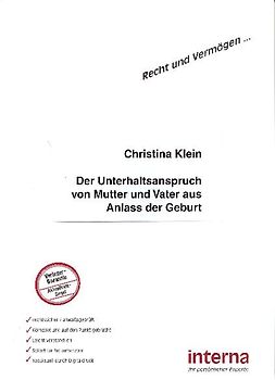 Der Unterhaltsanspruch von Mutter und Vater aus Anlass der Geburt