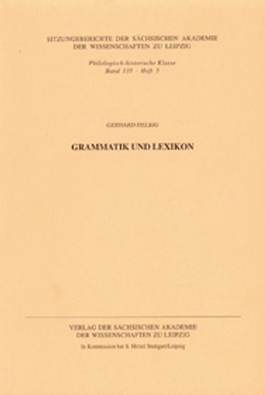 Grammatik und Lexikon