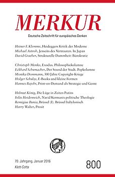 MERKUR Deutsche Zeitschrift für europäisches Denken