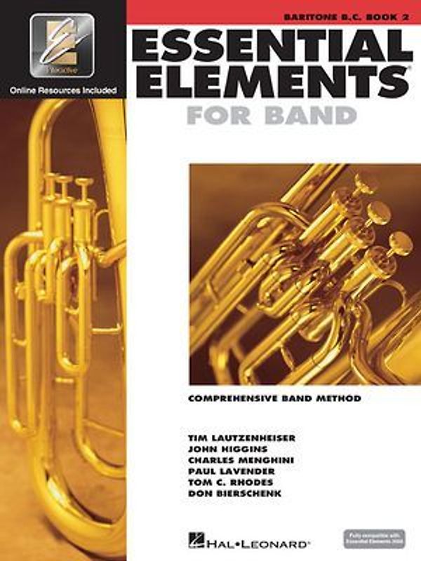 Essential Elements for Band Book 2 with Eei Baritone B.C. Concert Band Method with Online Audio