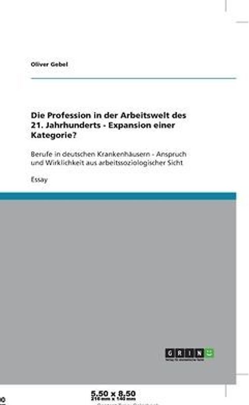 Die Profession in der Arbeitswelt des 21. Jahrhunderts - Expansion einer Kategorie?