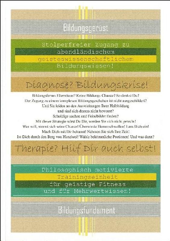 Bildungsbuch: Diagnose? Bildungskrise! Therapie? Hilf Dir auch selbst!