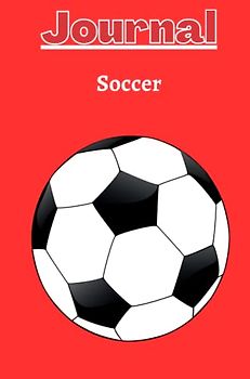 soccer Journal with a bright red background