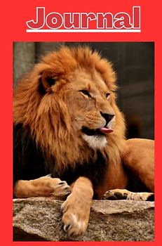lion journal series 3 with a bright red background