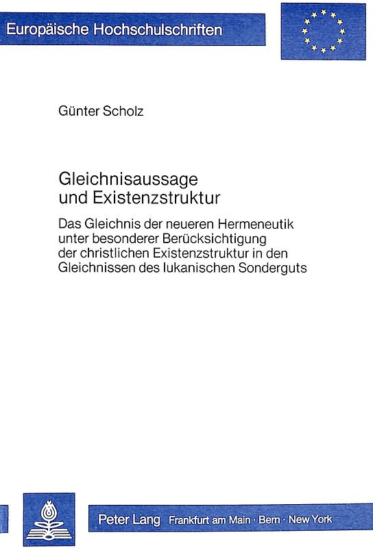 Gleichnisaussage und Existenzstruktur