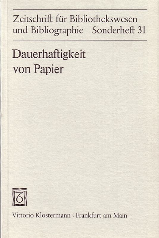 Die Dauerhaftigkeit von Papier