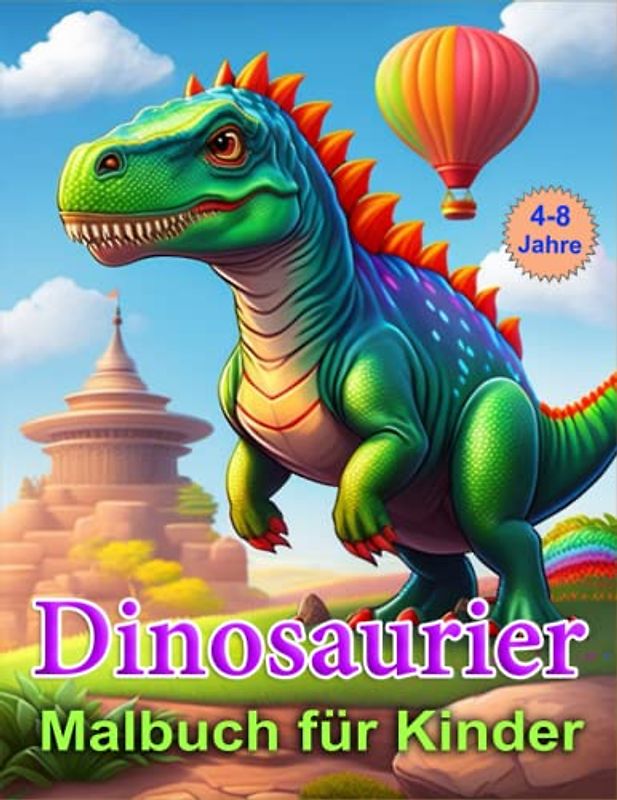 Dinosaurier Malbuch für Kinder: Kreativer Spaß mit Dinosauriern: Ein Malbuch für Kinder: Ein Malbuch für Kinder im Alter von 4–8 Jahren: Verwandle ... aufregendes Malbuch für fantasievolle Kinder
