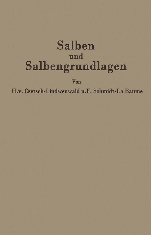 Salben und Salbengrundlagen
