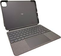 Image of Logitech Combo Touch Dock iPad Pro 11 (1e, 2e, 3e, 4e generatie) [engels toetsenbordindeling, QWERTY] oxford grey (Refurbished)