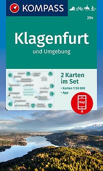 KOMPASS Wanderkarten-Set 294 Klagenfurt und Umgebung (2 Karten) 1:50.000