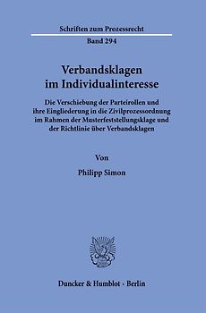 Verbandsklagen im Individualinteresse.