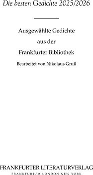 Die besten Gedichte 2025/2026