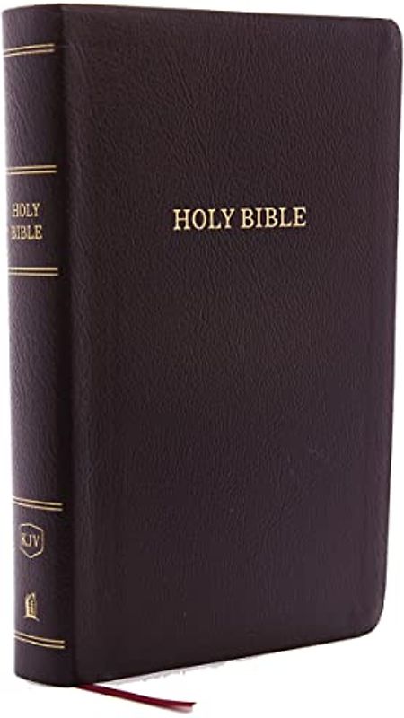 KJV, Reference Bible, Personal Size Giant Print, Bonded Leather, Burgundy, Indexed, Red Letter Edition