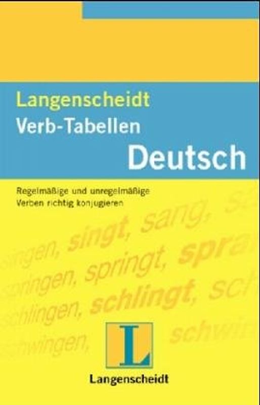Langenscheidt Verb-Tabellen. Deutsch