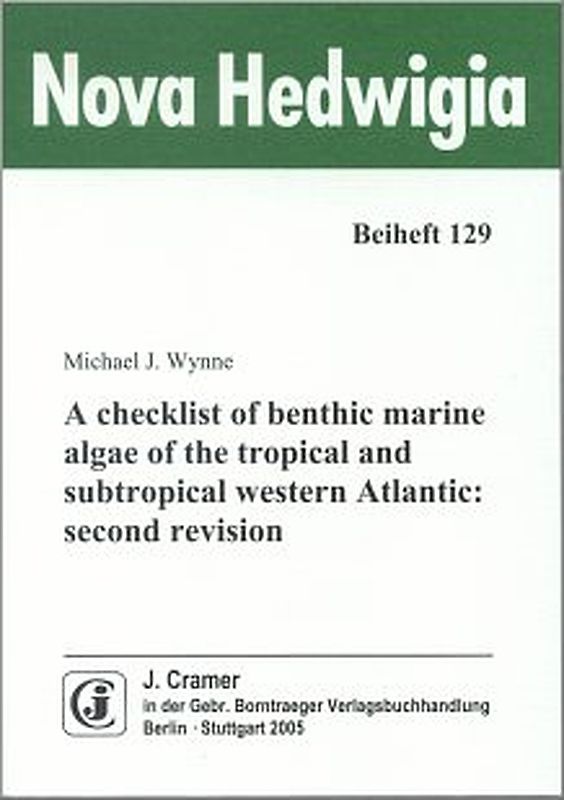 A checklist of benthic marine algae of the tropical and subtropical western Atlantic
