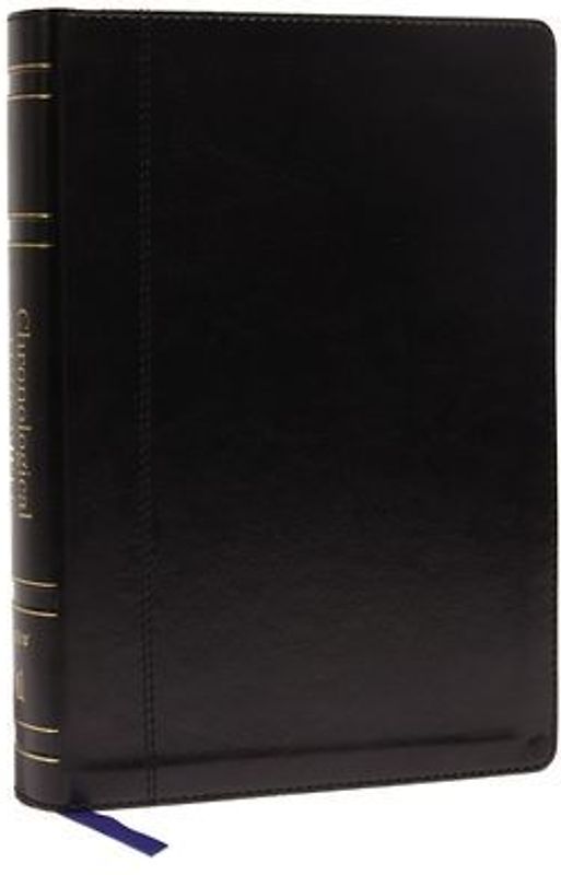Niv, Chronological Study Bible, Leathersoft, Black, Comfort Print