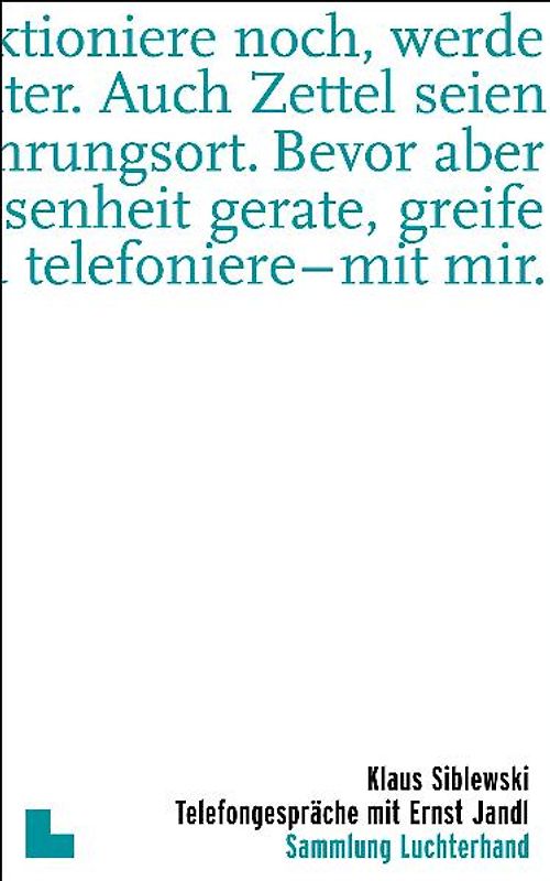Telefongespräche mit Ernst Jandl