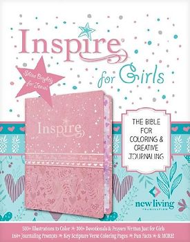 Inspire Bible for Girls NLT (Leatherlike, Pink)