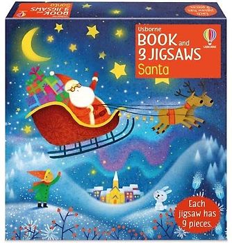 Usborne Book and 3 Jigsaws: Santa
